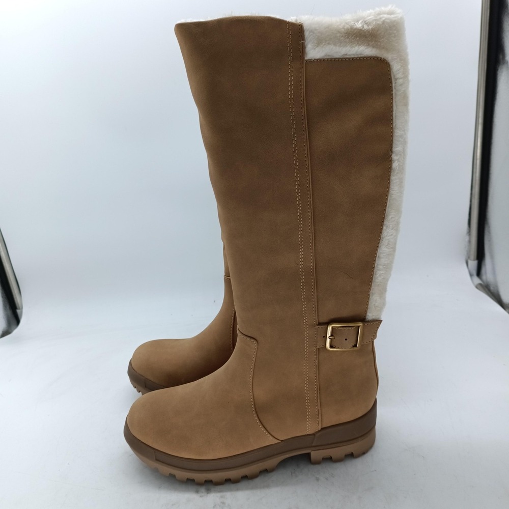 Baretraps Narelle Boots Womens Size 6 Brown Knee High Shearling Zip NEW #117